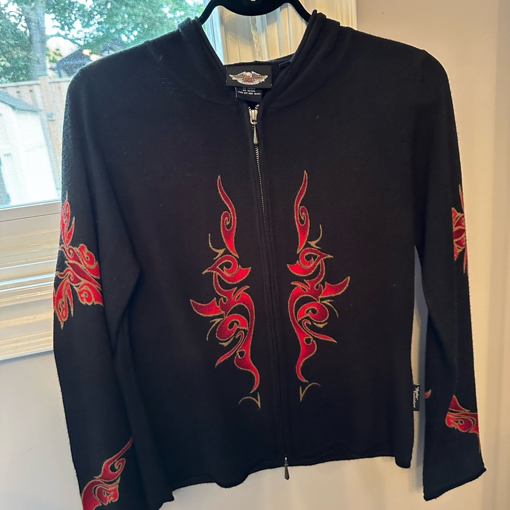 Harley-Davidson Black Zip-Up sweater